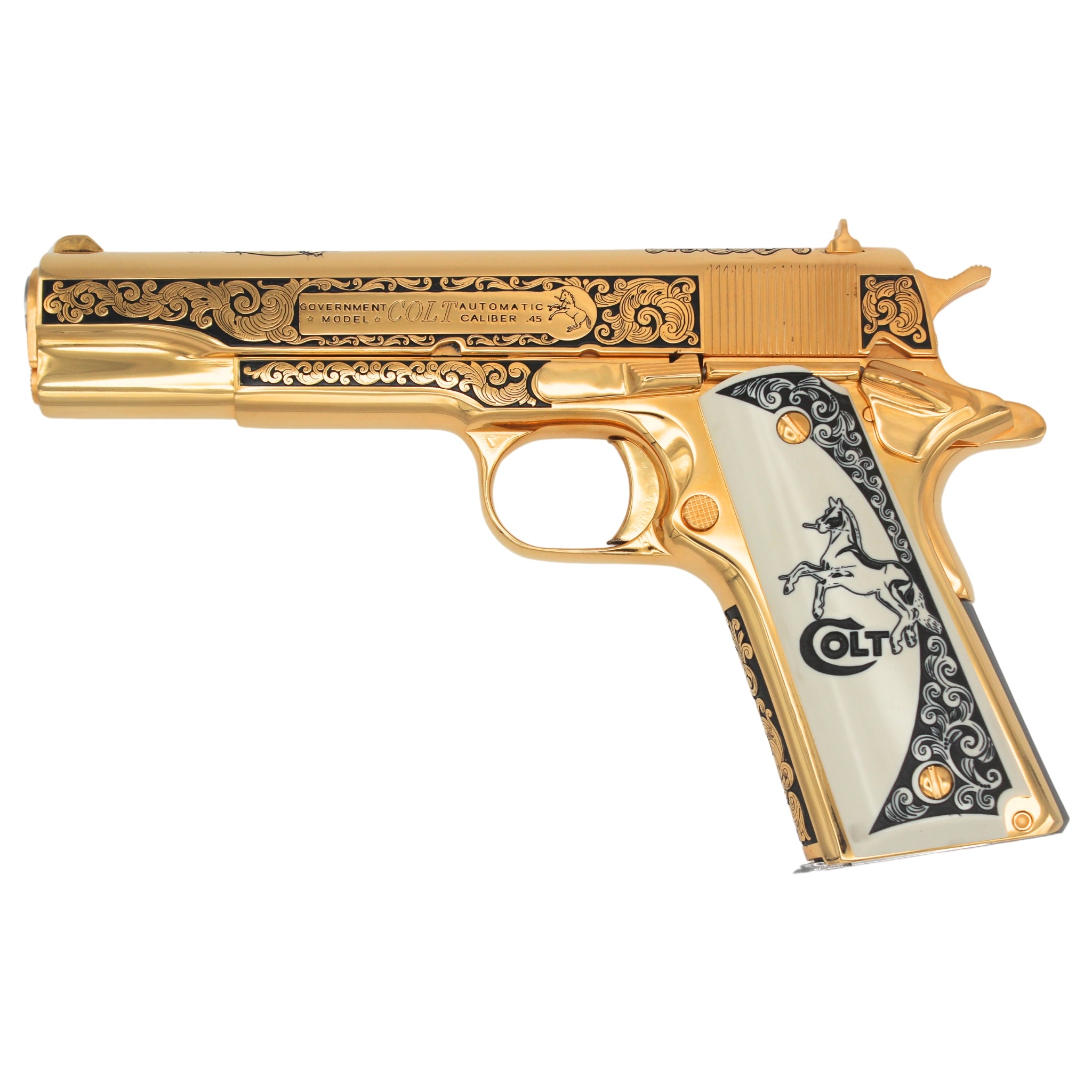 Colt 1911 45 ACP Engraved in 24K Gold Custom