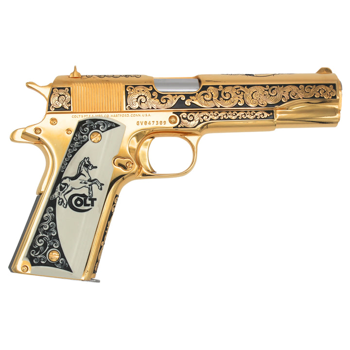 Colt 1911 45 ACP Engraved in 24K Gold Custom