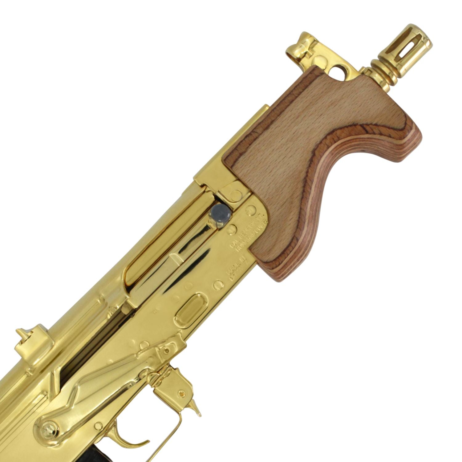 Century Arms Micro Draco, 7.62 x39mm, 24k Gold Plated WITH/Gold plated Drum, SKU: 6717974937702, Gold AK47,  24k Gold AK , Gold Micro Draco