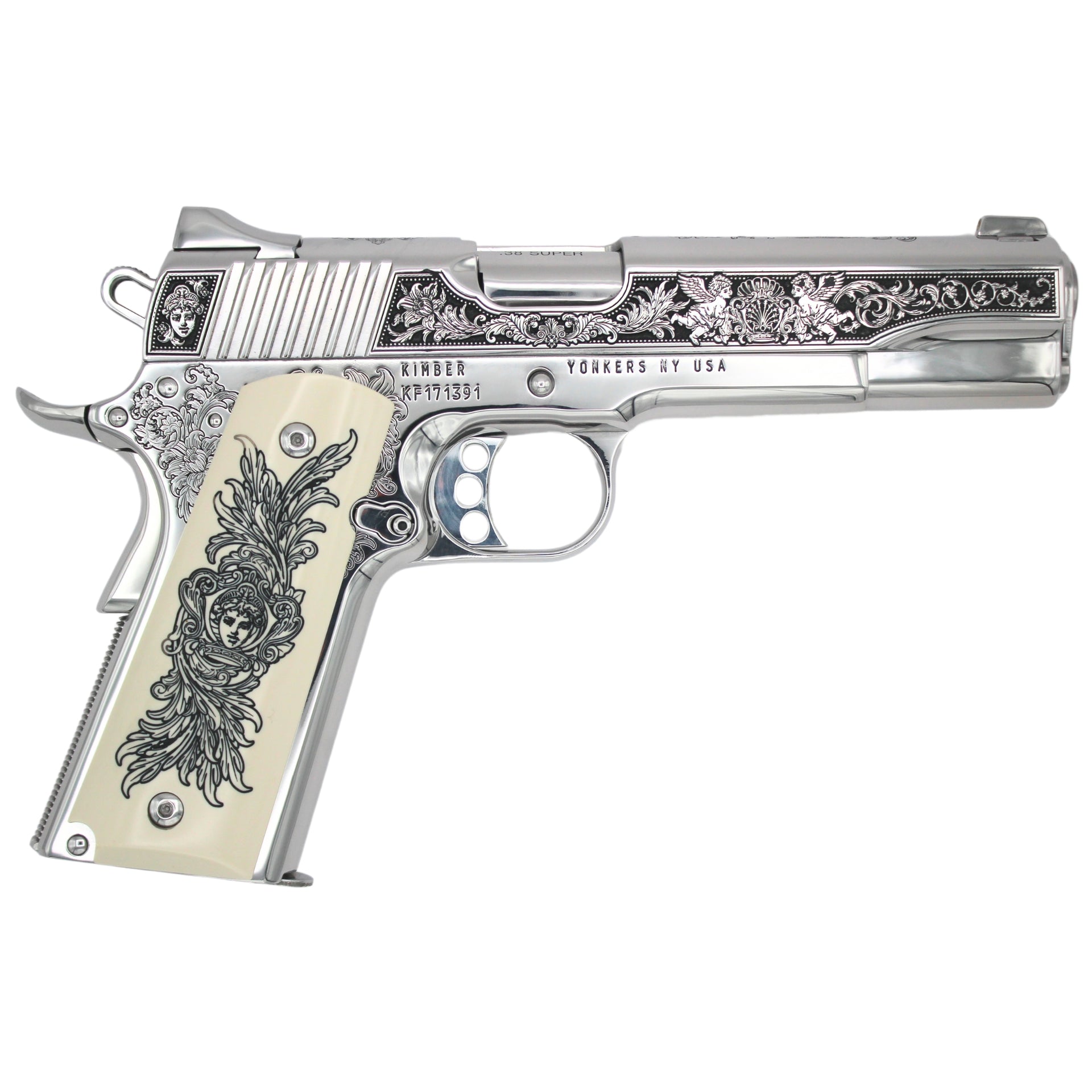 Kimber 1911 38 Super Stainless Steel Engraved Custom Pistol