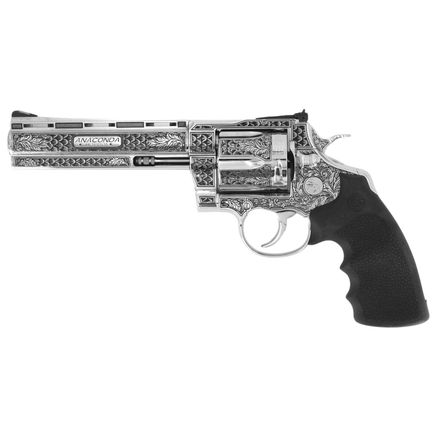 Colt Anaconda, 6", .44 Magnum, Engraved High Polished Stainless Steel, SKU: 6966458679398