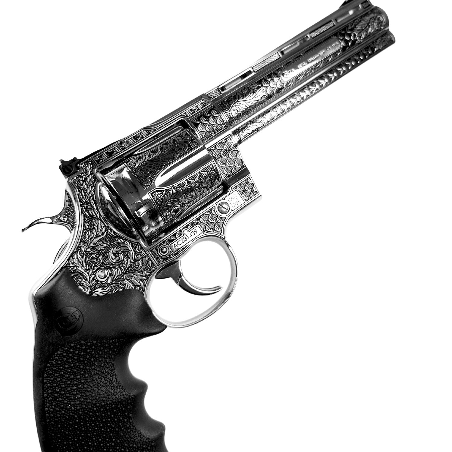 Colt Anaconda, 6", .44 Magnum, Engraved High Polished Stainless Steel, SKU: 6966458679398