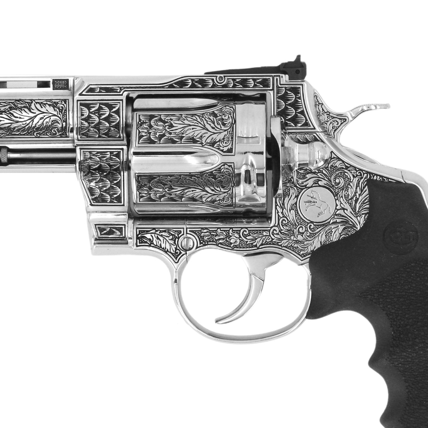 Colt Anaconda, 6", .44 Magnum, Engraved High Polished Stainless Steel, SKU: 6966458679398