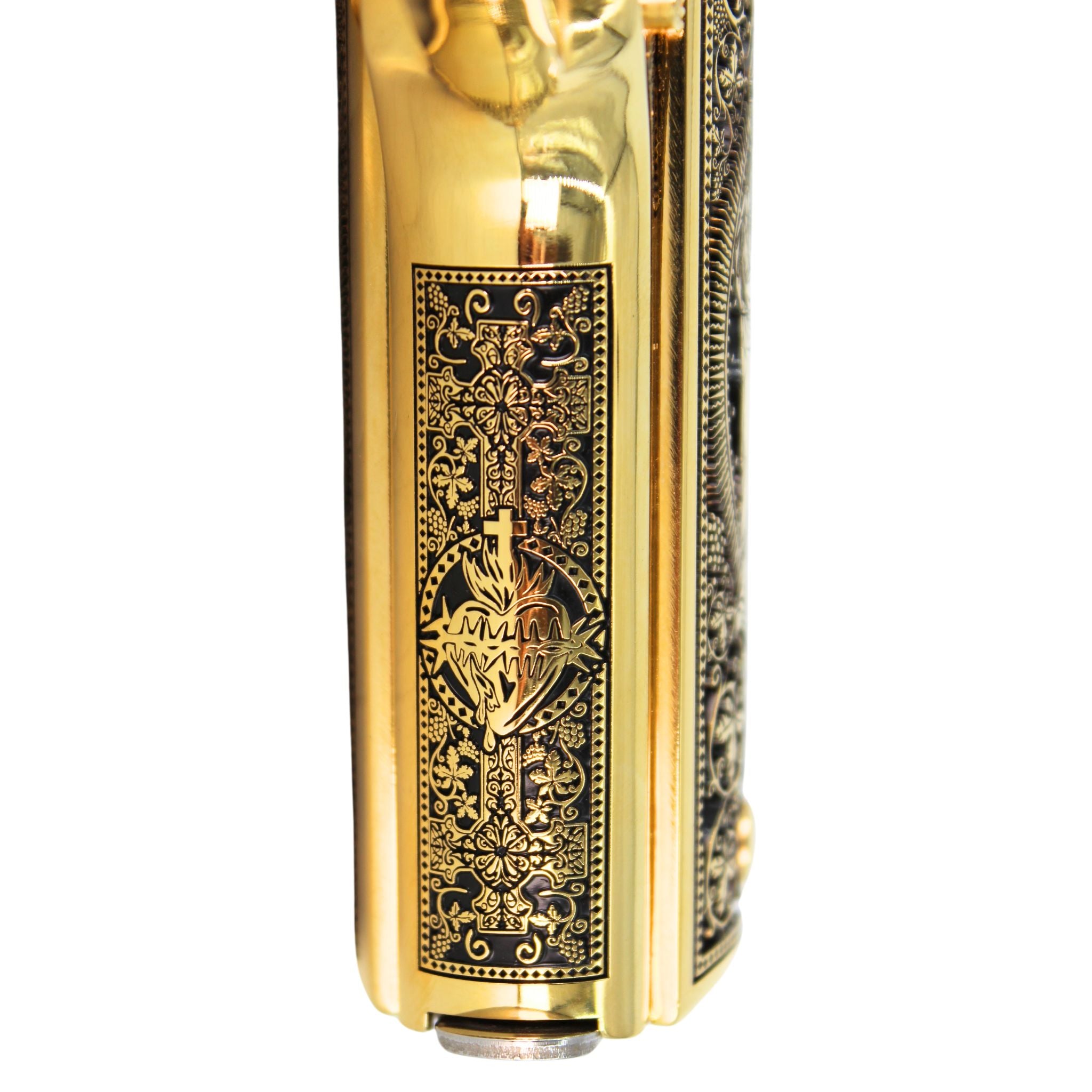 Colt 1911 Government, 45ACP, 24K All Gold Plated,  Cathedral design, 7007643959398, 098289112224