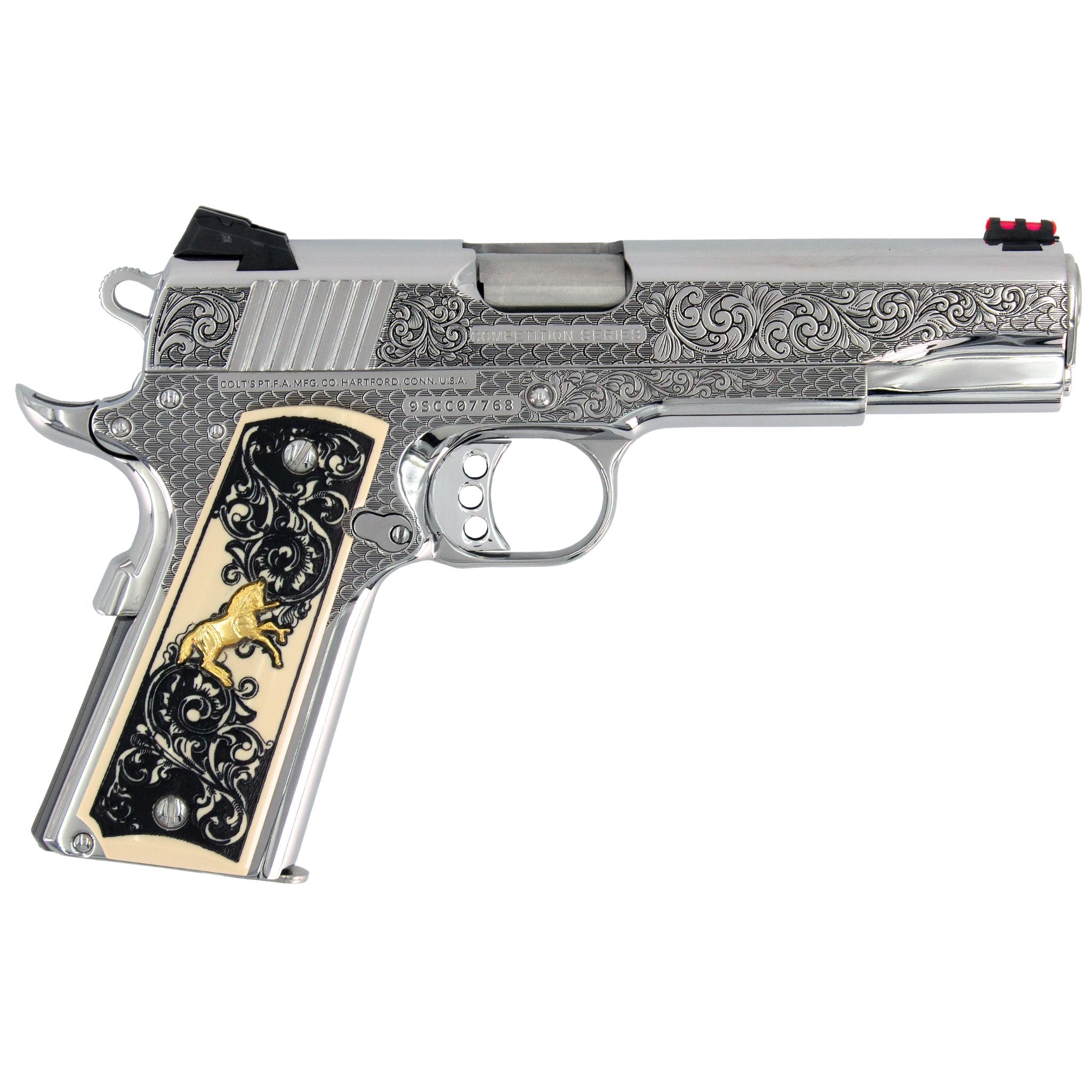 Colt Competition 9mm Engraved High Polished Stainless Steel