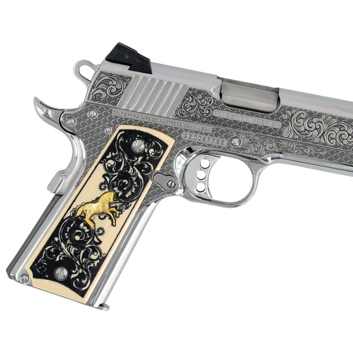 Colt Competition 9mm Engraved High Polished Stainless Steel