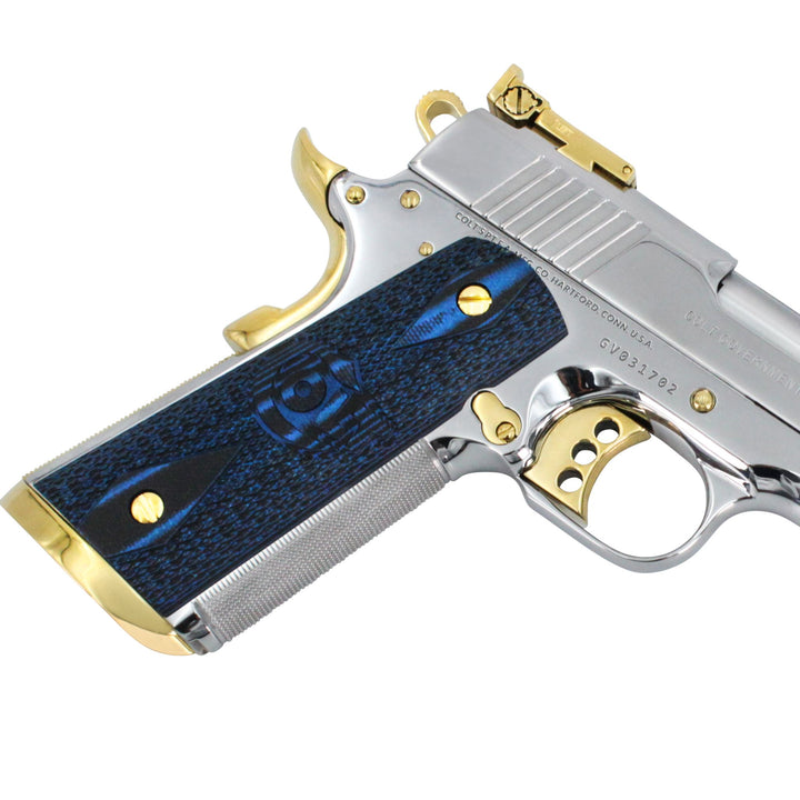 Colt Gold Cup Trophy .38 Super, Mirror Polish Stainless Steel & 24K Gold, SKU: 4866759262310, 24 karat gold gun, 24 Karat Gold Firearm