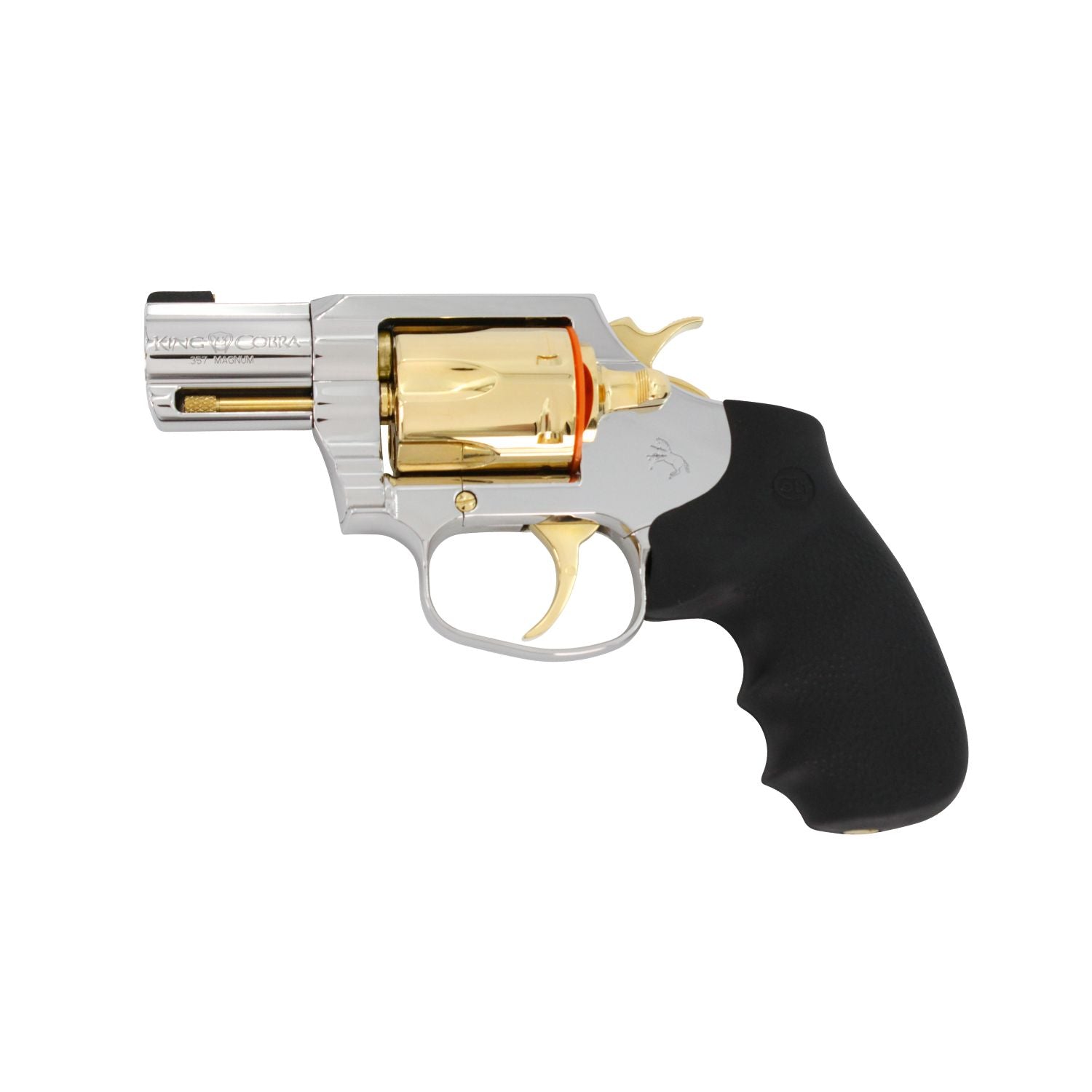 Colt King Cobra, 2", .357, High Polished Stainless Steel & 24kt Gold Plated Accent, SKU: 6705062641766, Gold Gun, gold firearm
