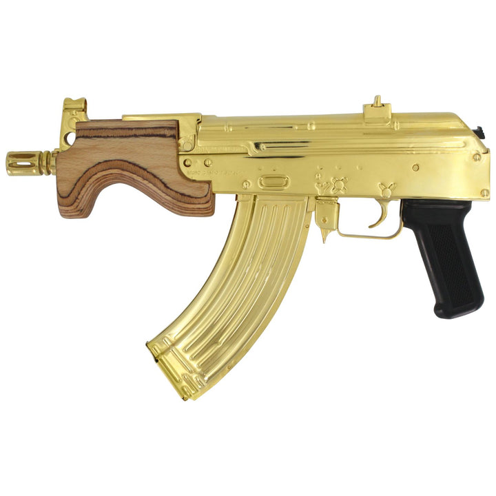 Century Arms Micro Draco, 7.62 X 39mm, 24k Gold Plated With 24k Gold Plated Magazine, SKU: 6781534470246
