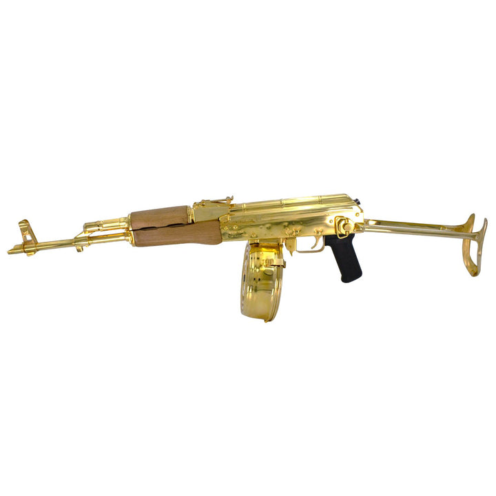 Century Arms Underfolder, 7.62x39mm, 24k Gold Plated with a 24k Gold Plated Drum, 6838915727462