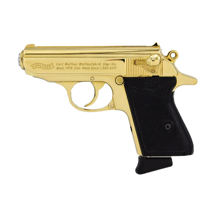Walther PPK, .380 ACP, 3.3" 24kt Gold Plated, SKU: 6574191804518, Gold PPK