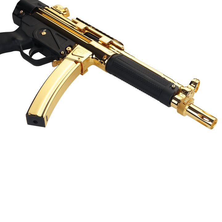 Century Arms 24K Italian Gold HG6034ALN AP5 CORE 9mm Luger 30+1 8.90" Threaded Barrel, Black, Stamped Metal Rec, Fixed Front/Drum Rear Sights, Includes Sling (2 Mag)-7