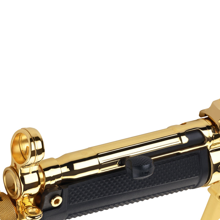 Century Arms 24K Italian Gold HG6034ALN AP5 CORE 9mm Luger 30+1 8.90" Threaded Barrel, Black, Stamped Metal Rec, Fixed Front/Drum Rear Sights, Includes Sling (2 Mag)-8