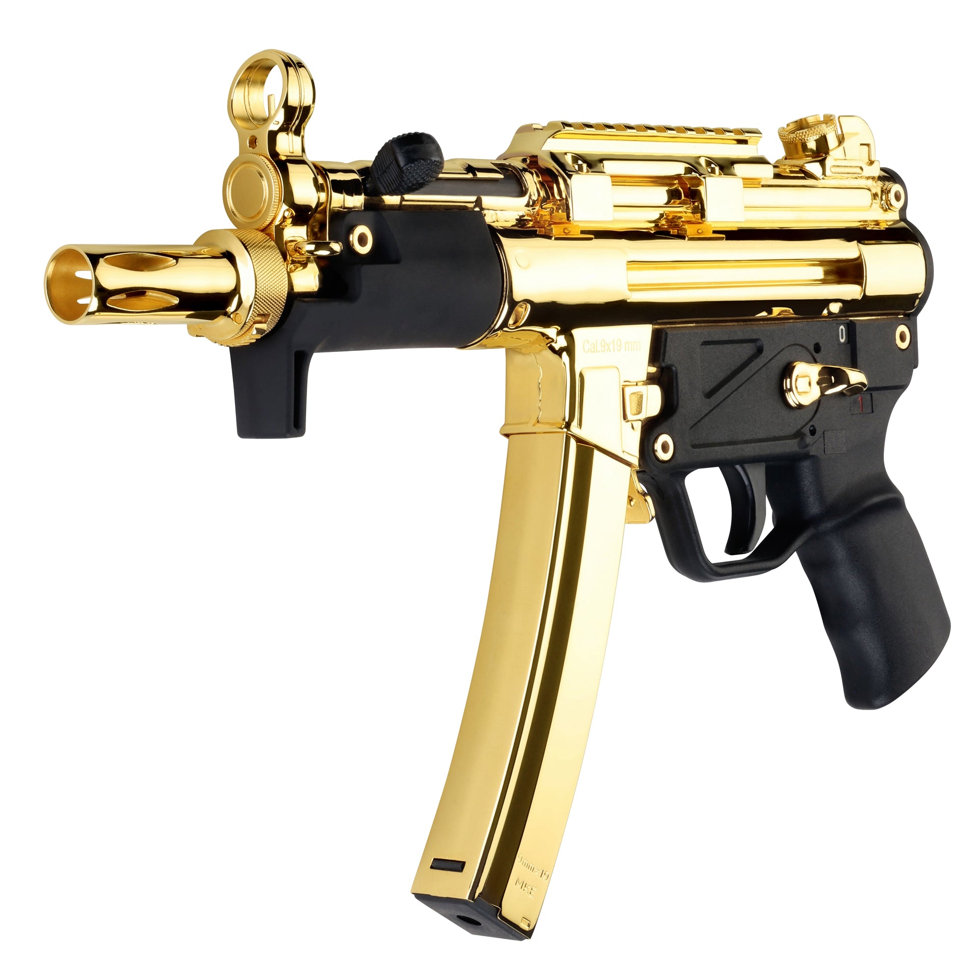 Century Arms, AP5-P Grey Team 24K Gold Plated 9mm Luger 14.9" Barrel 30-Rounds Black Furniture-1