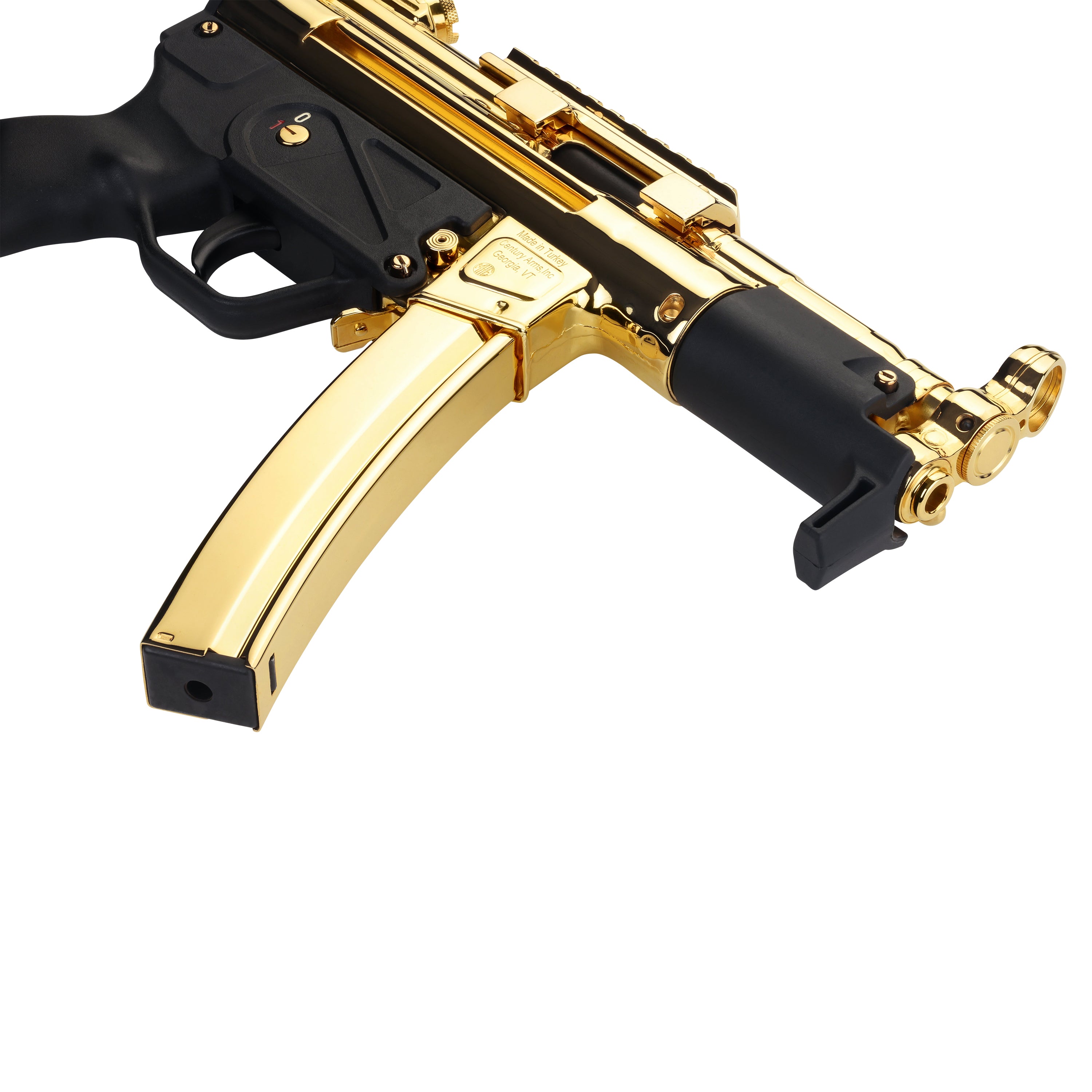 Century Arms AP5-P Core 9mm Gold Plated Pistol — 24K Gold Edition