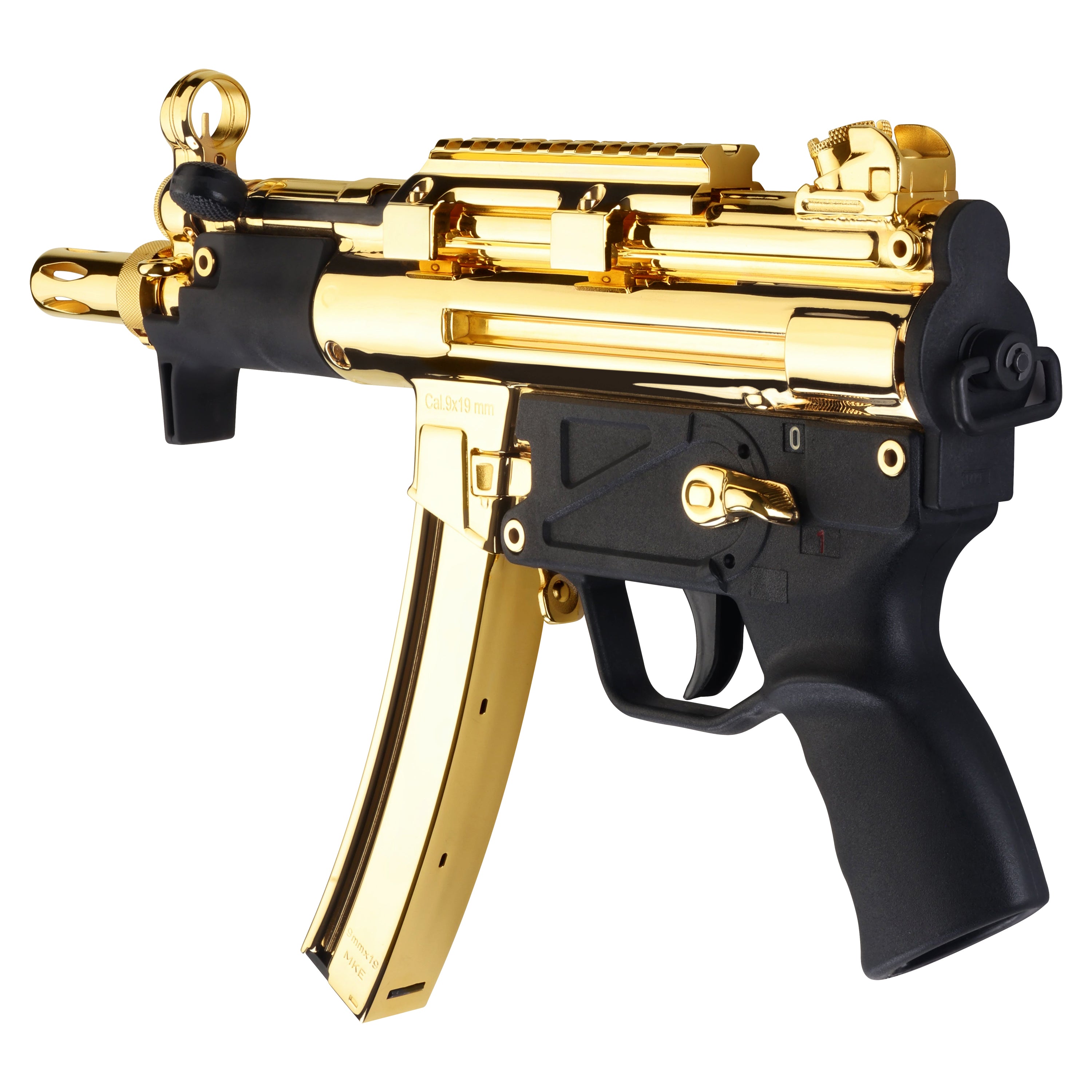 Century Arms, AP5-P Grey Team 24K Gold Plated 9mm Luger 14.9" Barrel 30-Rounds Black Furniture-3