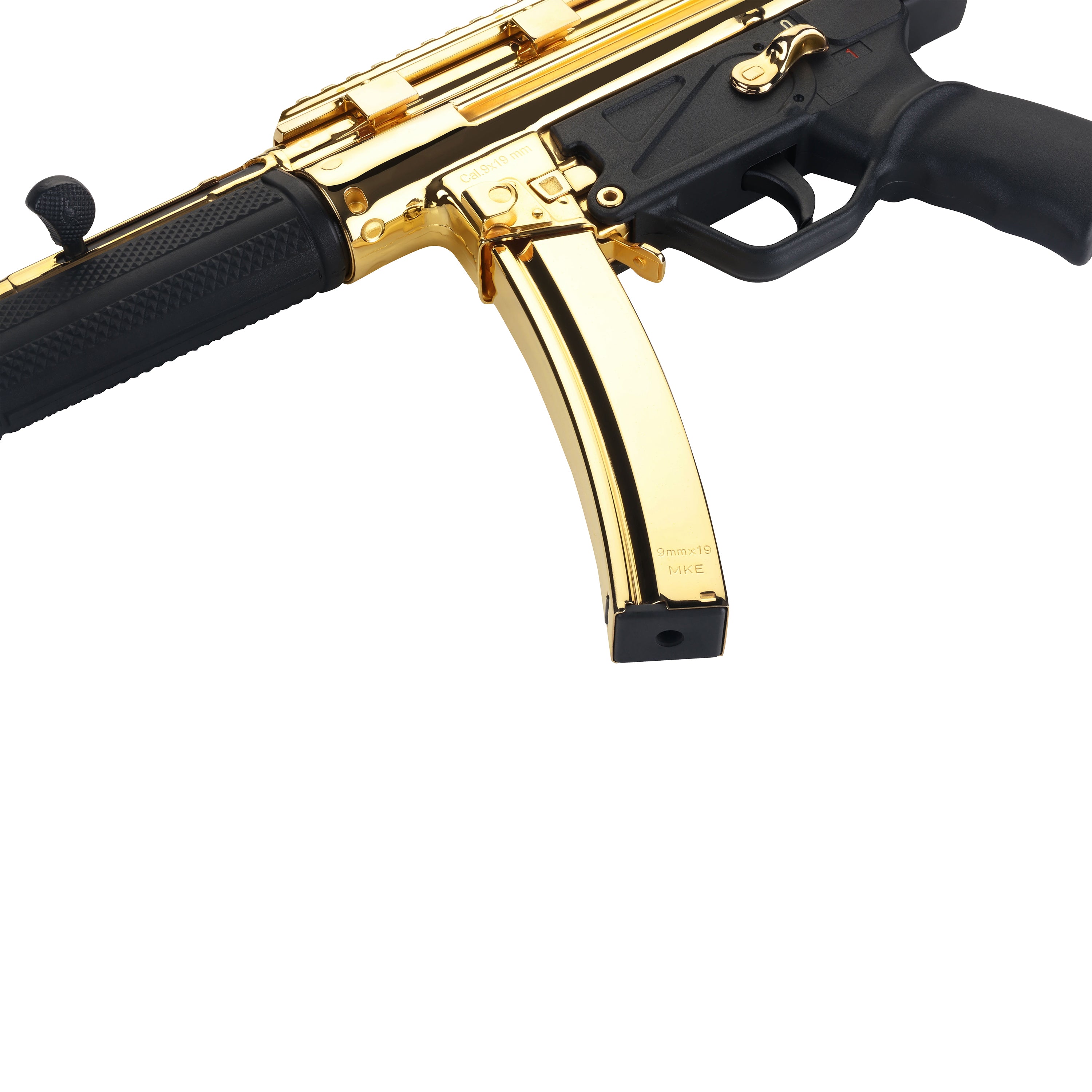 Century Arms 24K Italian Gold HG6034ALN AP5 CORE 9mm Luger 30+1 8.90" Threaded Barrel, Black, Stamped Metal Rec, Fixed Front/Drum Rear Sights, Includes Sling (2 Mag)-13