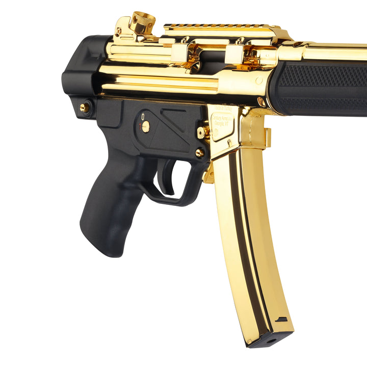Century Arms 24K Italian Gold HG6034ALN AP5 CORE 9mm Luger 30+1 8.90" Threaded Barrel, Black, Stamped Metal Rec, Fixed Front/Drum Rear Sights, Includes Sling (2 Mag)-6