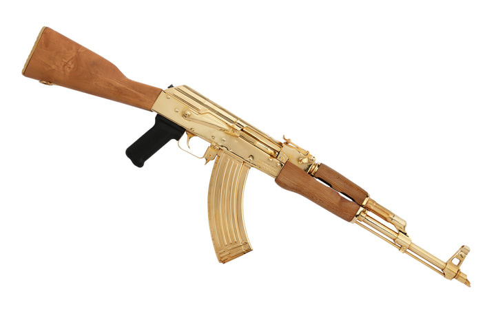 Century Arms AK 47 WASR-10 24K Gold Plated 7.62 X 39 16.25" Barrel 30-Rounds Wood Furniture