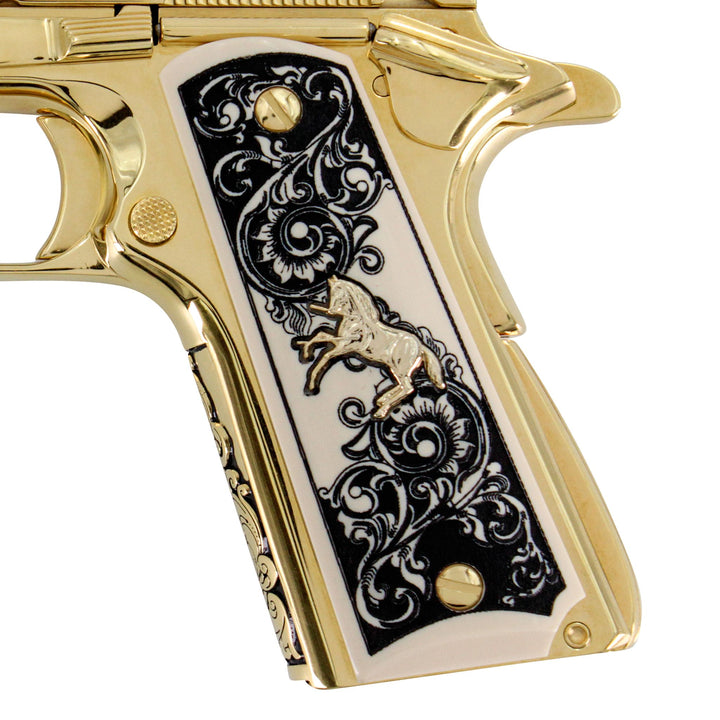 Classic Scroll,Ivory Polymer Full Size 1911 Grips,7269864570982