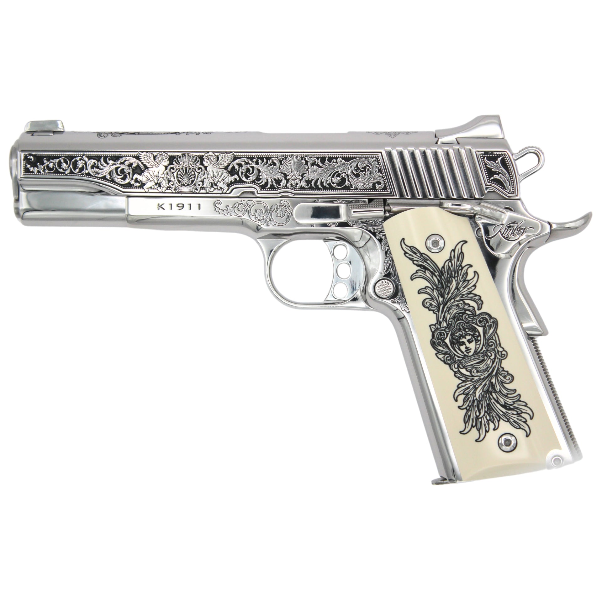 Kimber 1911 Stainless II, 38 Super, Gardens of Versailles, All High Polished Stainless Steel