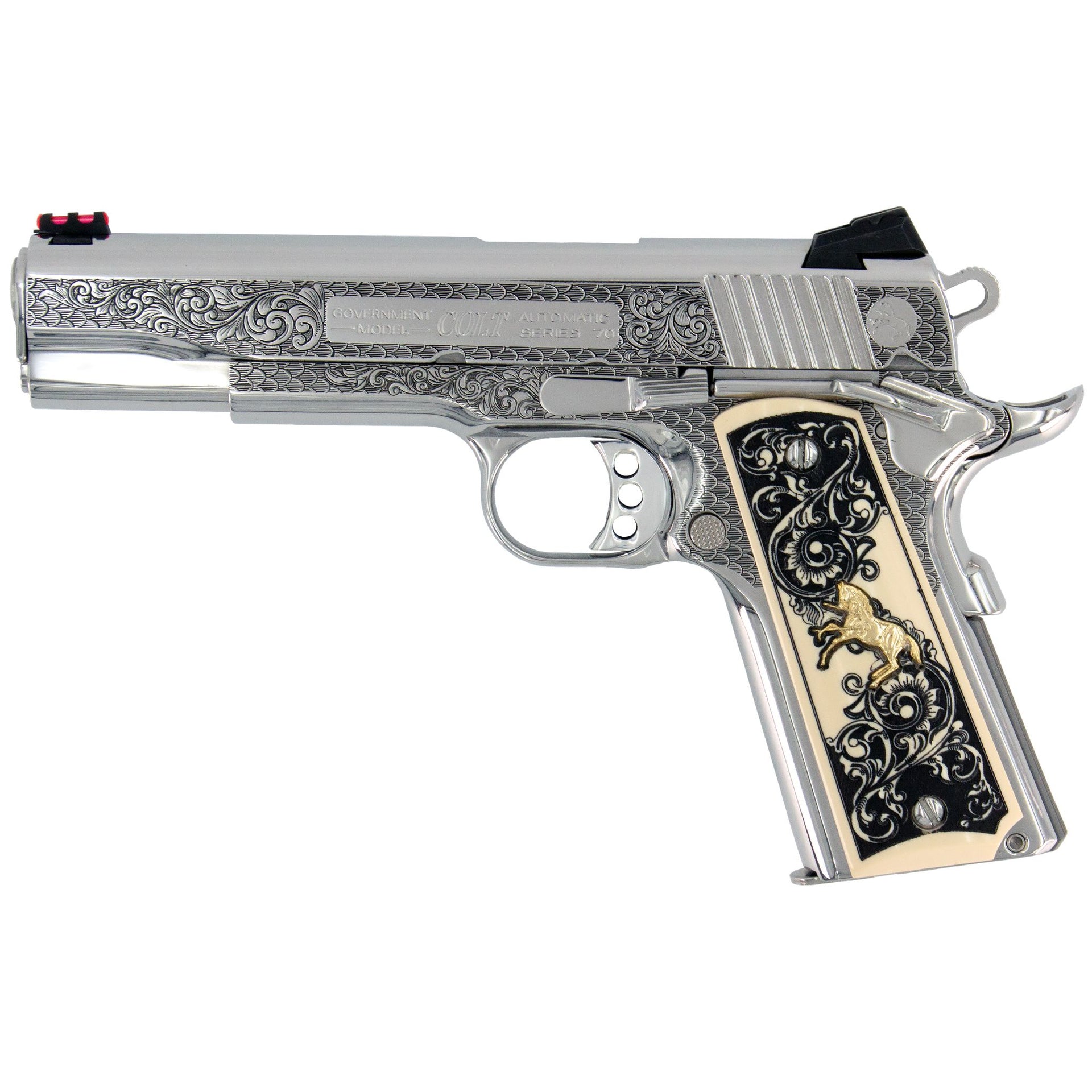 Colt Competition 9mm Engraved High Polished Stainless Steel