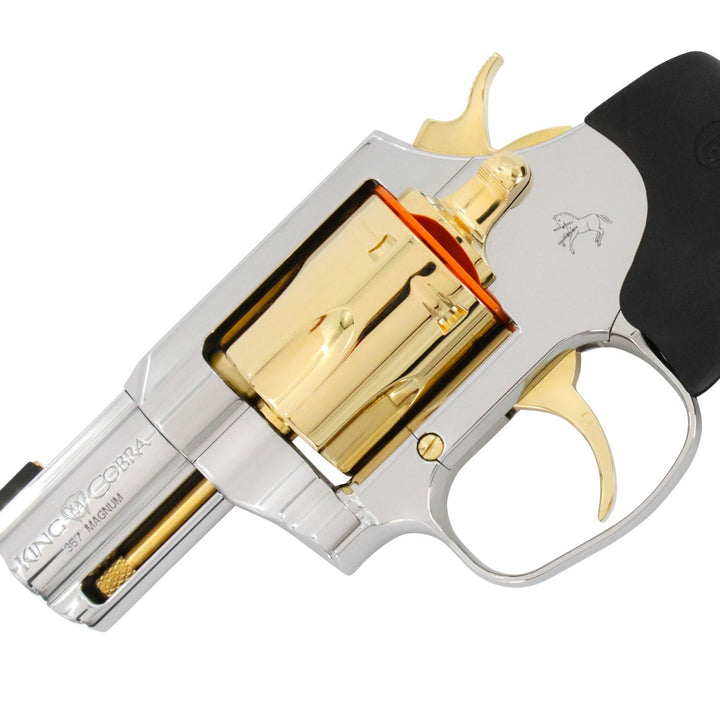Colt King Cobra, 2", .357, High Polished Stainless Steel & 24kt Gold Plated Accent, SKU: 6705062641766, Gold Gun, gold firearm