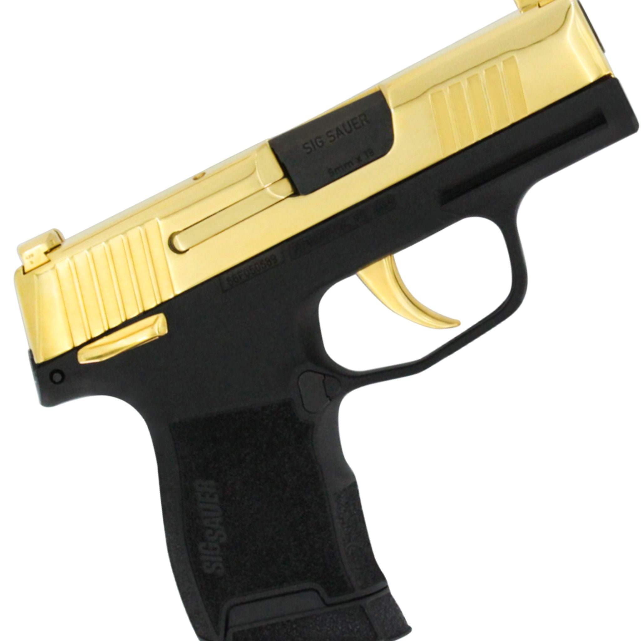 Sig Sauer P365, 9mm Luger, 24kt Gold, SKU: 6774603710566, 24 karat gold gun, 24 Karat Gold Firearm